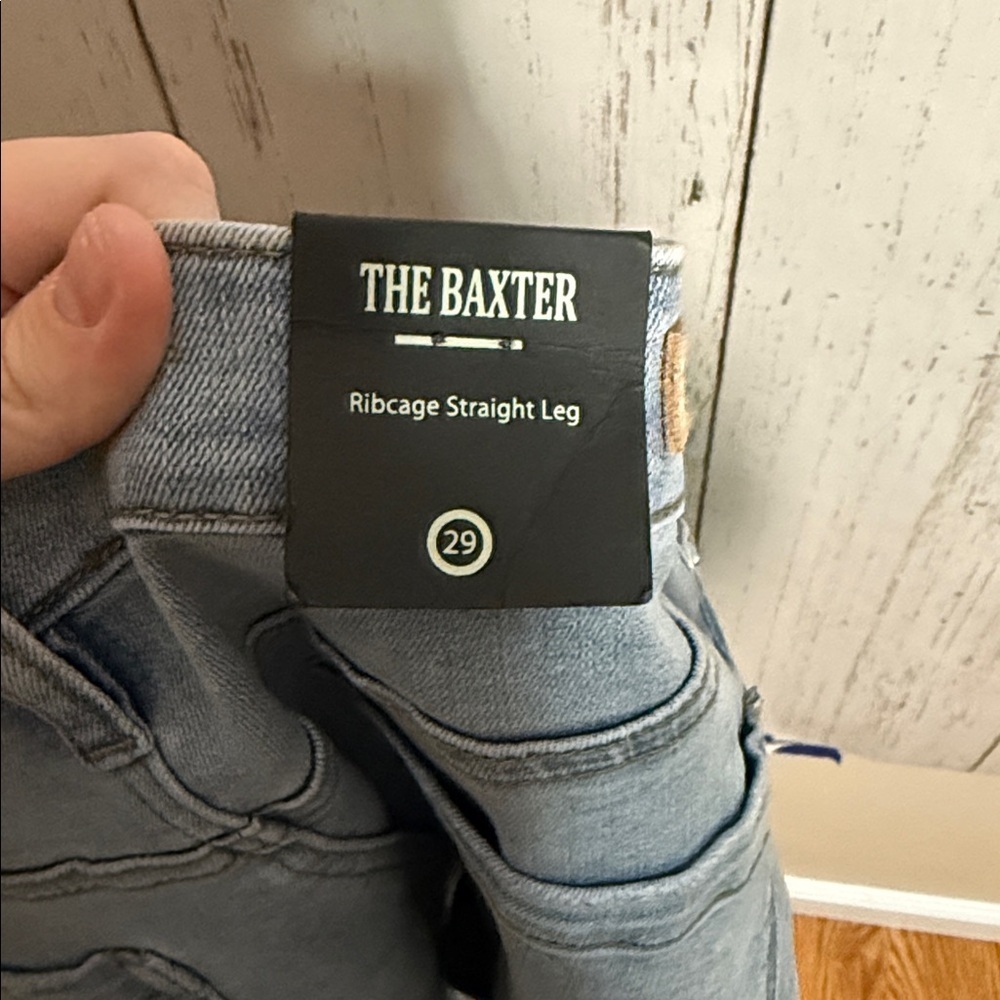 NWT Blank NYC The Baxter Ribcage Distressed Raw Denim Straight Leg Denim Jeans - Picture 4 of 5